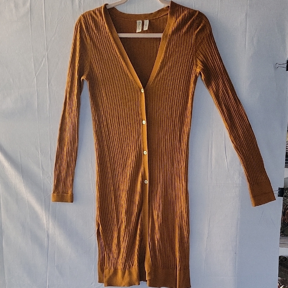 Anthropologie Mustard Long Sleeve Cardigan Size XS
